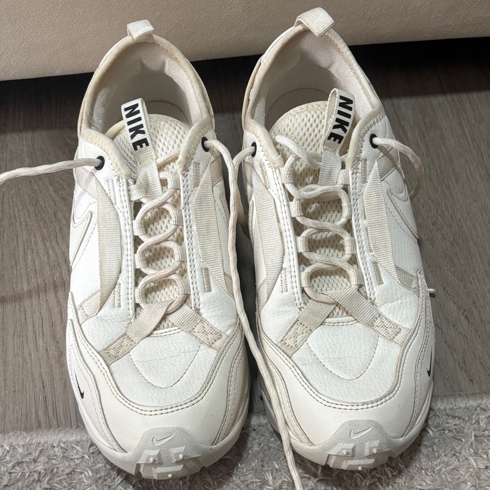 Nike Cream and White Athletic Shoes